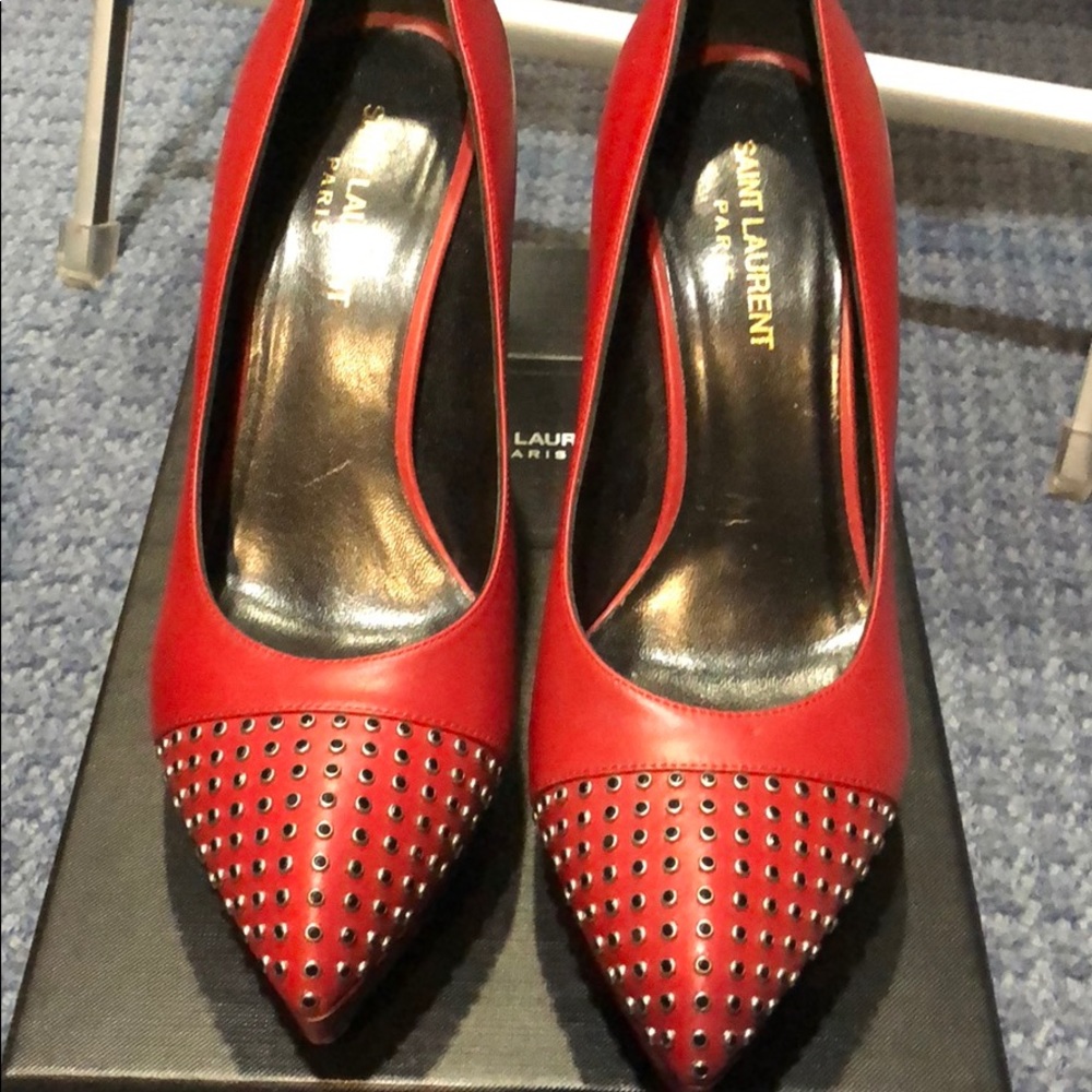 Saint Laurent red pumps
